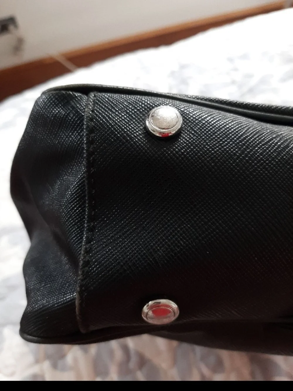 Black Men's Leather Briefcase Bag - Picture 6 of 8